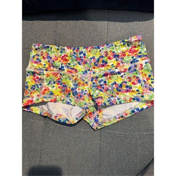 Fleo neon green low rise contour party flowers excellent condition size small wo - Picture 2 of 9